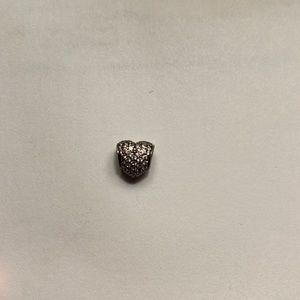 Light Pink Sparkle Pandora Heart Charm